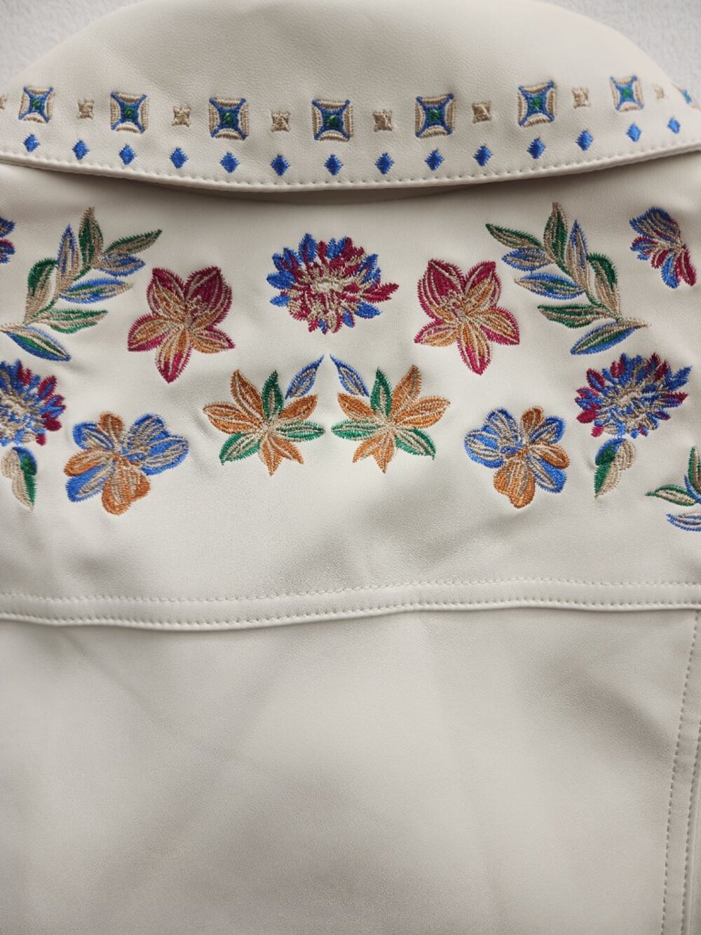 Coquette Embroidered Floral Jacket Peter Pan Collar Vintage - Picture 10 of 15